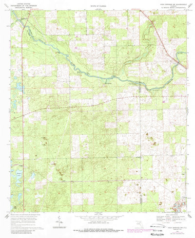 United States Geological Survey High Springs SW, FL (1969, 24000-Scale) digital map