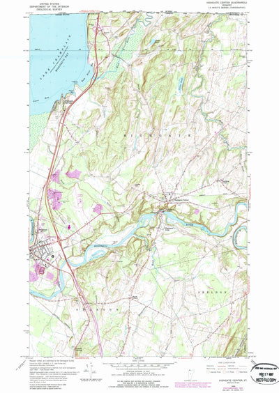 United States Geological Survey Highgate Center, VT (1964, 24000-Scale) digital map