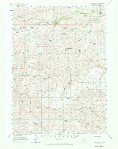 United States Geological Survey Highland Flats, WY (1959, 62500-Scale) digital map