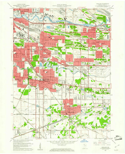 United States Geological Survey Highland, IN (1959, 24000-Scale) digital map