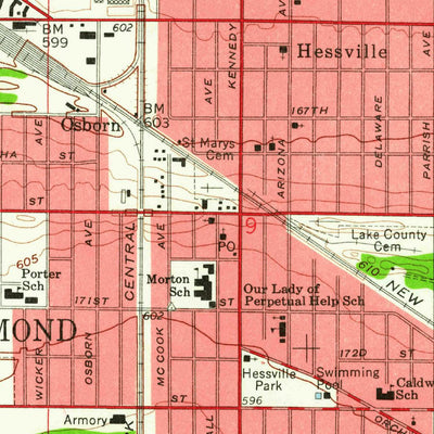 United States Geological Survey Highland, IN (1959, 24000-Scale) digital map