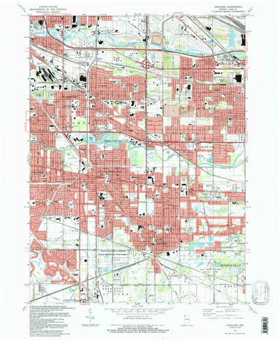United States Geological Survey Highland, IN (1991, 24000-Scale) digital map