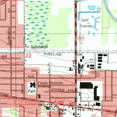 United States Geological Survey Highland, IN (1991, 24000-Scale) digital map
