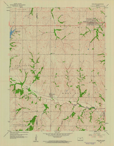 United States Geological Survey Highland, KS (1959, 24000-Scale) digital map