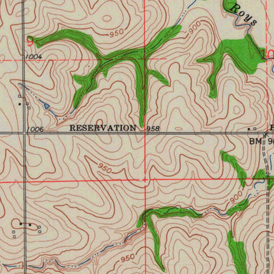 United States Geological Survey Highland NW, KS-NE (1961, 24000-Scale) digital map
