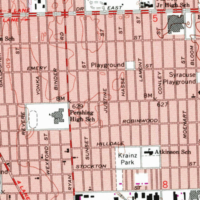 United States Geological Survey Highland Park, MI (1968, 24000-Scale) digital map