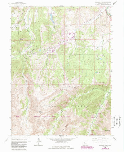 United States Geological Survey Highland Peak, CO (1960, 24000-Scale) digital map