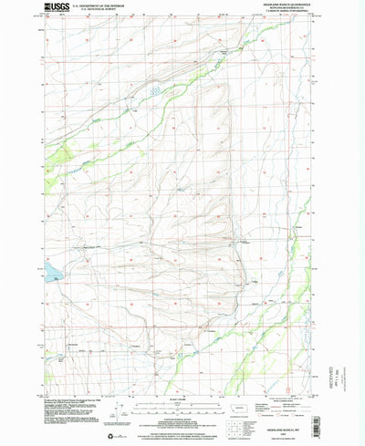 United States Geological Survey Highland Ranch, MT (1997, 24000-Scale) digital map