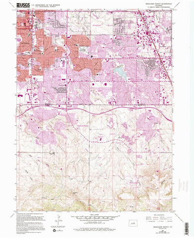 United States Geological Survey Highlands Ranch, CO (1965, 24000-Scale) digital map