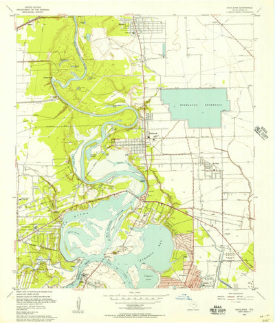 United States Geological Survey Highlands, TX (1955, 24000-Scale) digital map