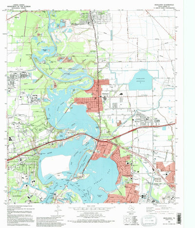 United States Geological Survey Highlands, TX (1982, 24000-Scale) digital map