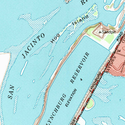 United States Geological Survey Highlands, TX (1982, 24000-Scale) digital map