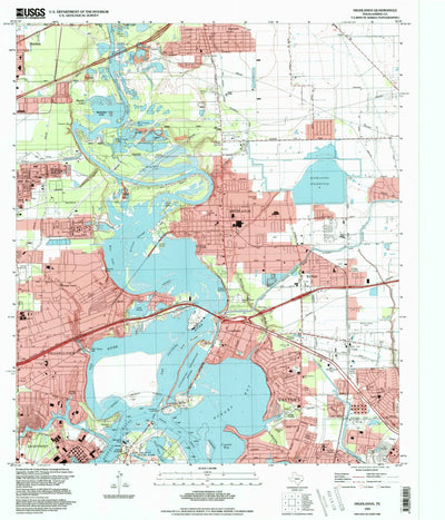 United States Geological Survey Highlands, TX (1995, 24000-Scale) digital map