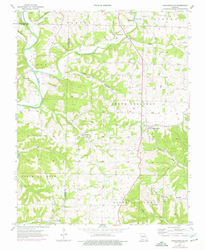 United States Geological Survey Highlandville, MO (1955, 24000-Scale) digital map