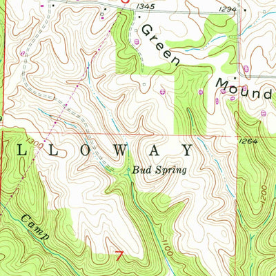 United States Geological Survey Highlandville, MO (1955, 24000-Scale) digital map