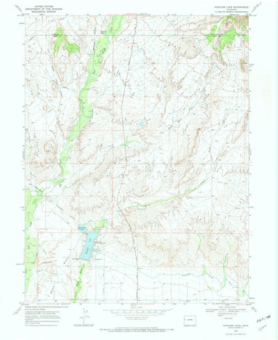 United States Geological Survey Highline Lake, CO (1968, 24000-Scale) digital map
