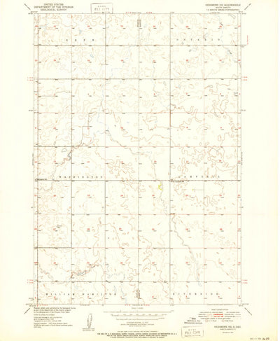 United States Geological Survey Highmore NE, SD (1950, 24000-Scale) digital map