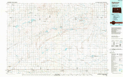 United States Geological Survey Highmore, SD (1985, 100000-Scale) digital map