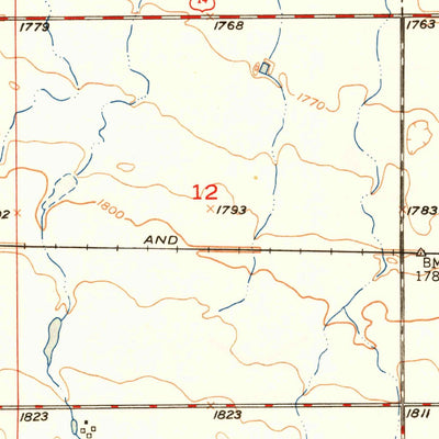 United States Geological Survey Highmore SE, SD (1950, 24000-Scale) digital map