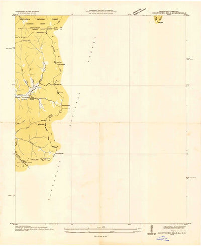 United States Geological Survey Hightower Bald, GA-NC (1935, 24000-Scale) digital map