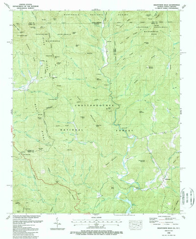 United States Geological Survey Hightower Bald, GA-NC (1988, 24000-Scale) digital map