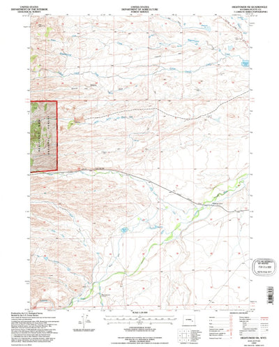 United States Geological Survey Hightower SW, WY (1992, 24000-Scale) digital map