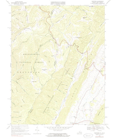 United States Geological Survey Hightown, VA-WV (1969, 24000-Scale) digital map