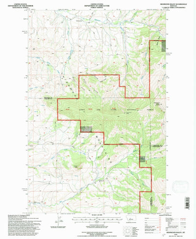 United States Geological Survey Highwood Baldy, MT (1995, 24000-Scale) digital map