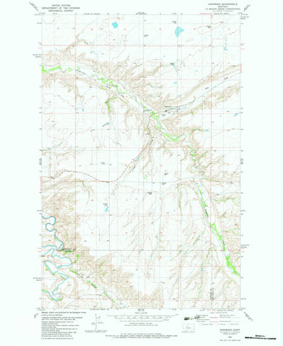 United States Geological Survey Highwood, MT (1982, 24000-Scale) digital map