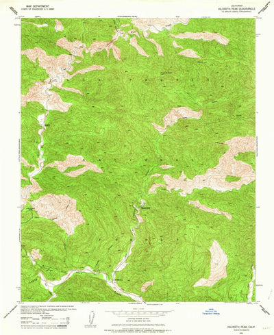 United States Geological Survey Hildreth Peak, CA (1943, 24000-Scale) digital map