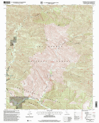 United States Geological Survey Hildreth Peak, CA (1995, 24000-Scale) digital map