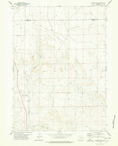 United States Geological Survey Hileman Draw, WY (1977, 24000-Scale) digital map