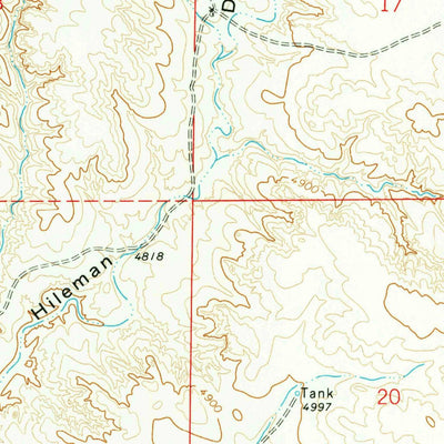 United States Geological Survey Hileman Draw, WY (1977, 24000-Scale) digital map