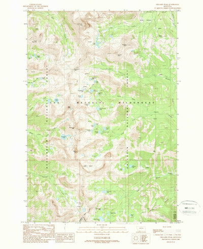 United States Geological Survey Hilgard Peak, MT (1988, 24000-Scale) digital map