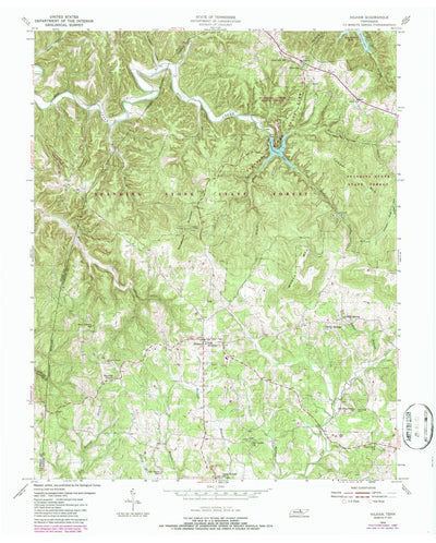 United States Geological Survey Hilham, TN (1955, 24000-Scale) digital map
