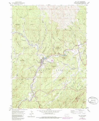 United States Geological Survey Hill City, SD (1954, 24000-Scale) digital map