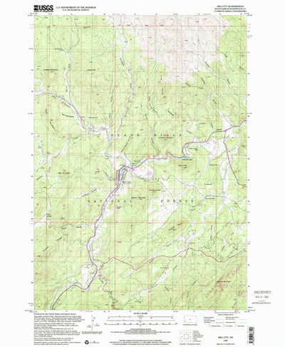 United States Geological Survey Hill City, SD (1998, 24000-Scale) digital map