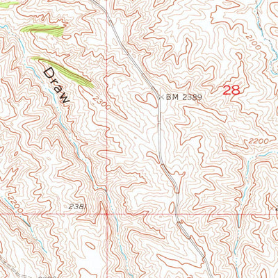 United States Geological Survey Hilland NW, SD (1955, 24000-Scale) digital map