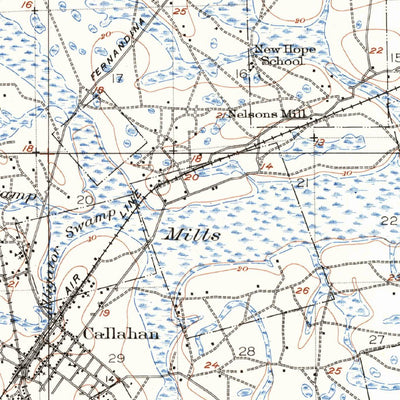 United States Geological Survey Hillard, FL (1917, 62500-Scale) digital map