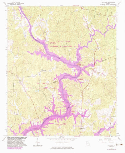 United States Geological Survey Hillcrest, GA (1964, 24000-Scale) digital map