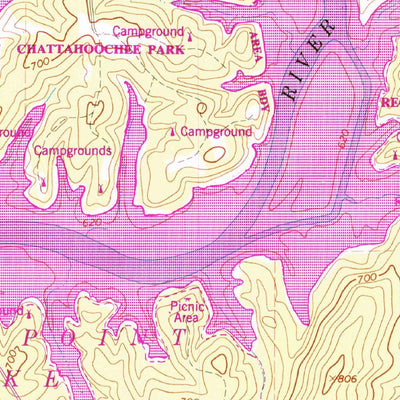 United States Geological Survey Hillcrest, GA (1964, 24000-Scale) digital map