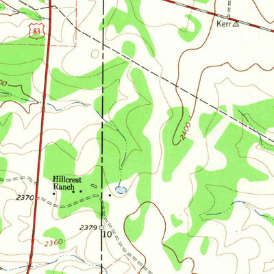 United States Geological Survey Hillcrest Ranch, TX (1964, 24000-Scale) digital map