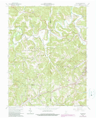 United States Geological Survey Hillham, IN (1965, 24000-Scale) digital map
