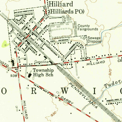 United States Geological Survey Hilliard, OH (1954, 24000-Scale) digital map