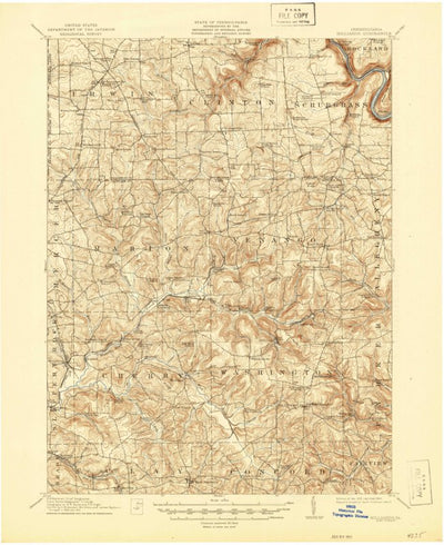 United States Geological Survey Hilliards, PA (1912, 62500-Scale) digital map