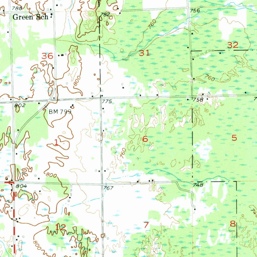 Hillman, MI (1955, 62500-Scale) Map by United States Geological