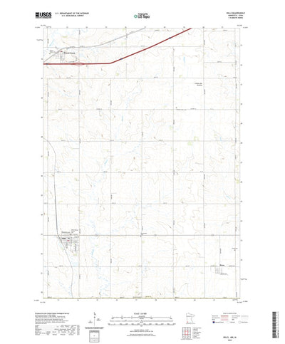 United States Geological Survey Hills, MN (2022, 24000-Scale) digital map