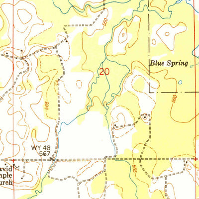 United States Geological Survey Hillsboro, AL (1951, 24000-Scale) digital map