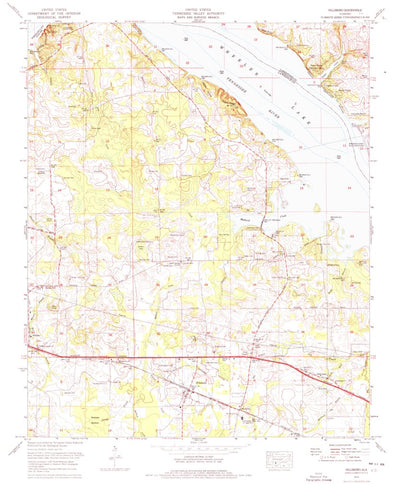 United States Geological Survey Hillsboro, AL (1974, 24000-Scale) digital map