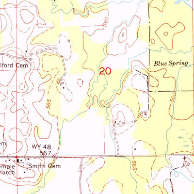 United States Geological Survey Hillsboro, AL (1974, 24000-Scale) digital map